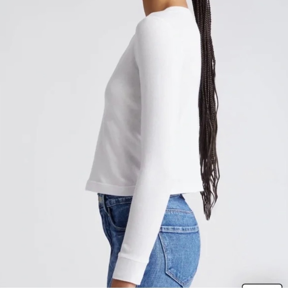 L'AGENCE Benny Woman’s Crewneck Crop T-Shirt SZ S/P NWT - Picture 3 of 3